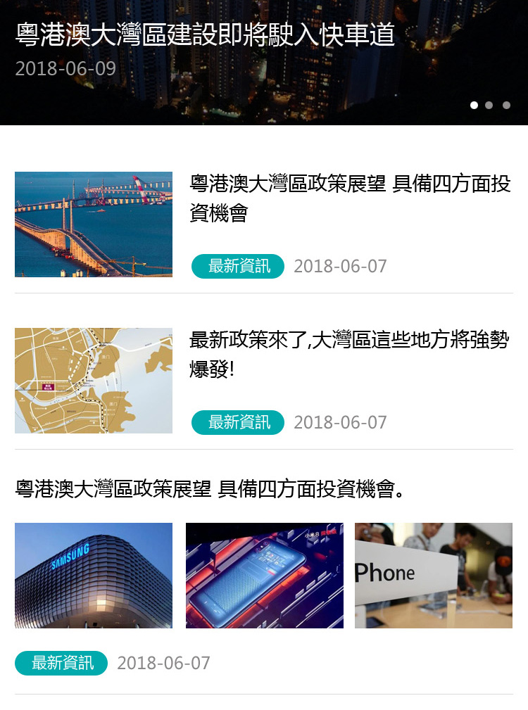 大灣區新聞網網站案例圖片1