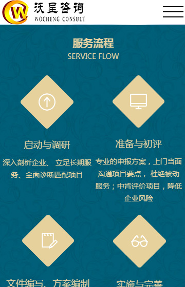 沃呈企業管理咨詢網站案例圖片1