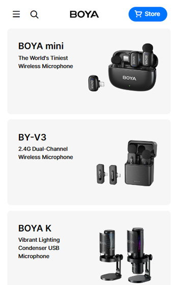 長豐影像BOYA網站案例圖片1