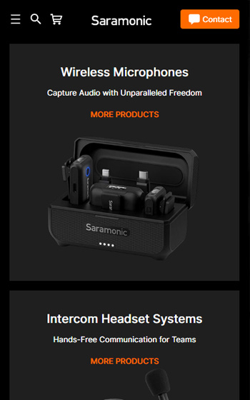 長豐影像Saramonic網站案例圖片1