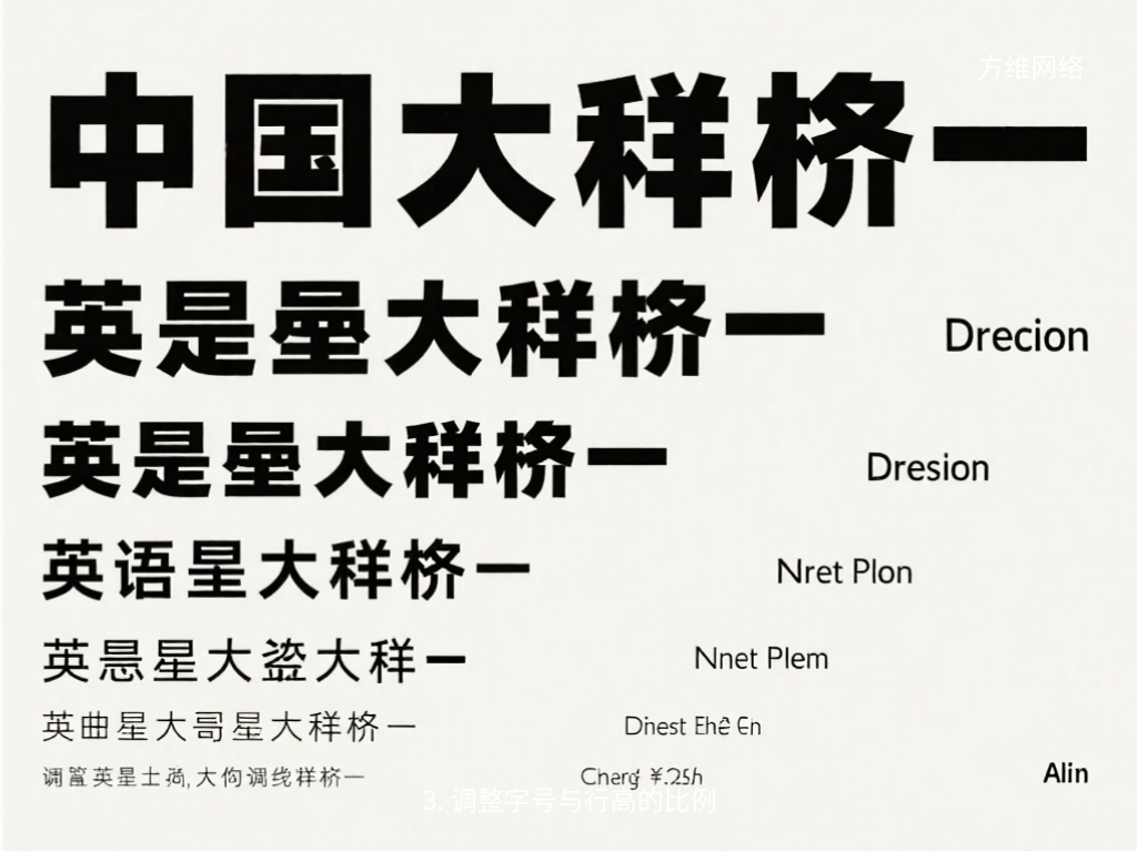 3. 調整字號與行高的比例