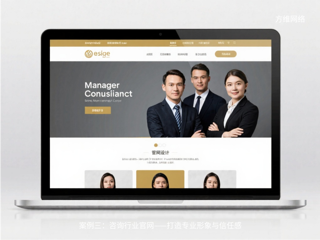 案例三:咨詢行業官網——打造專業形象與信任感