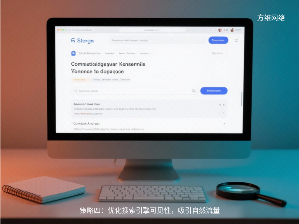 策略四：優化搜索引擎可見性，吸引自然流量