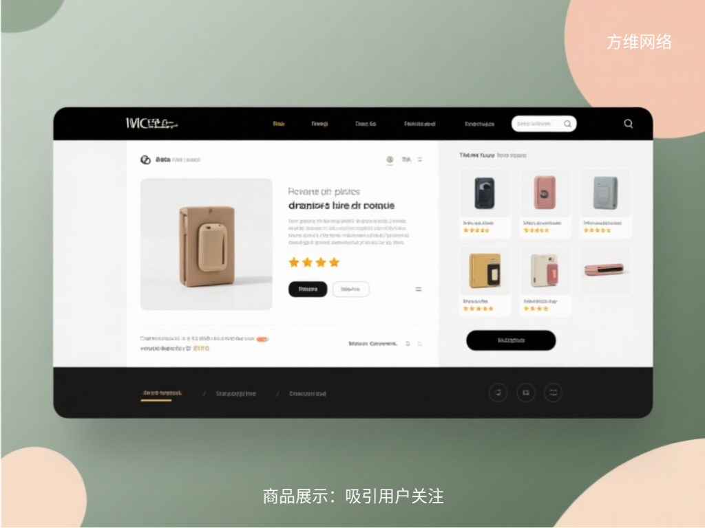 商品展示：吸引用戶關注